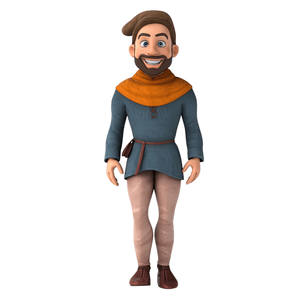 Bearded villager character sprite